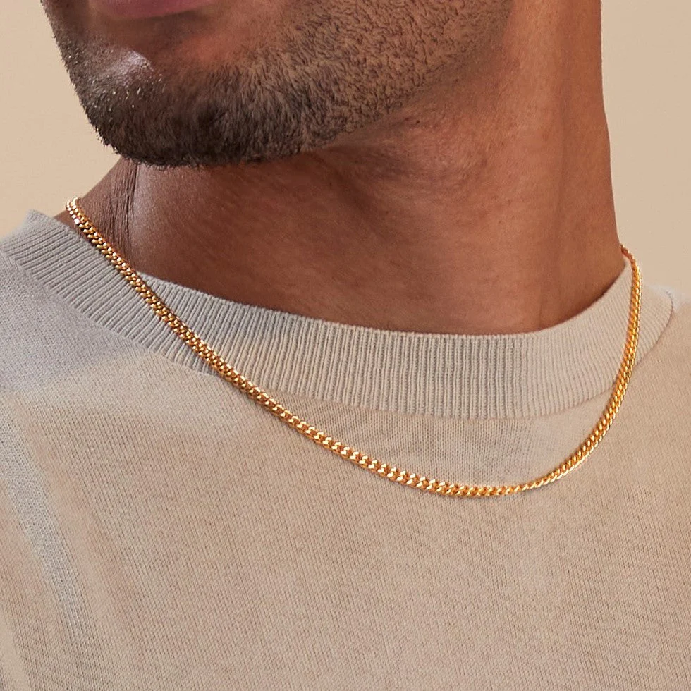 3mm Cuban Chain Necklace - Image 8