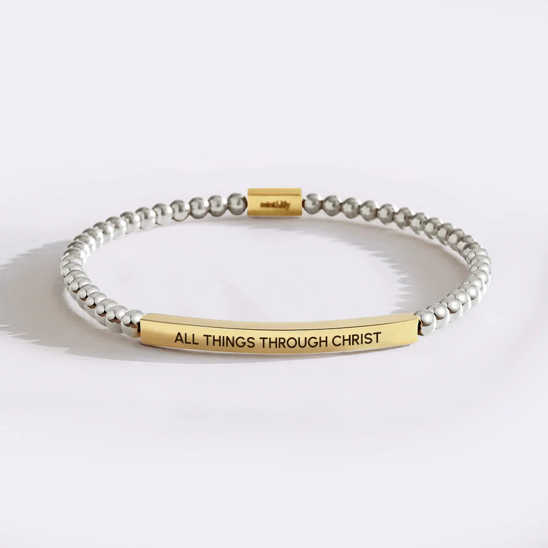 All Things Through Christ Beaded Inspire Bracelet - Image 4
