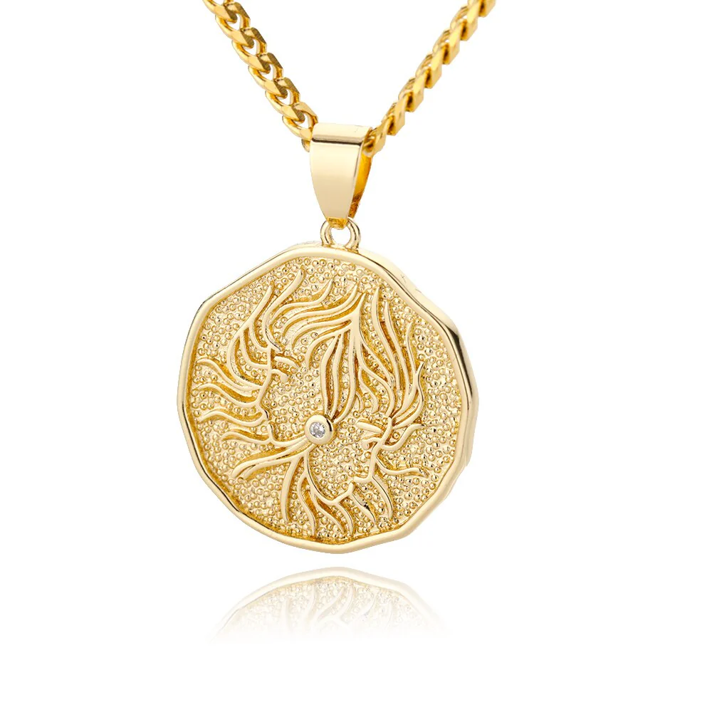 Astrological Sign Coin Pendant Necklace - Image 24