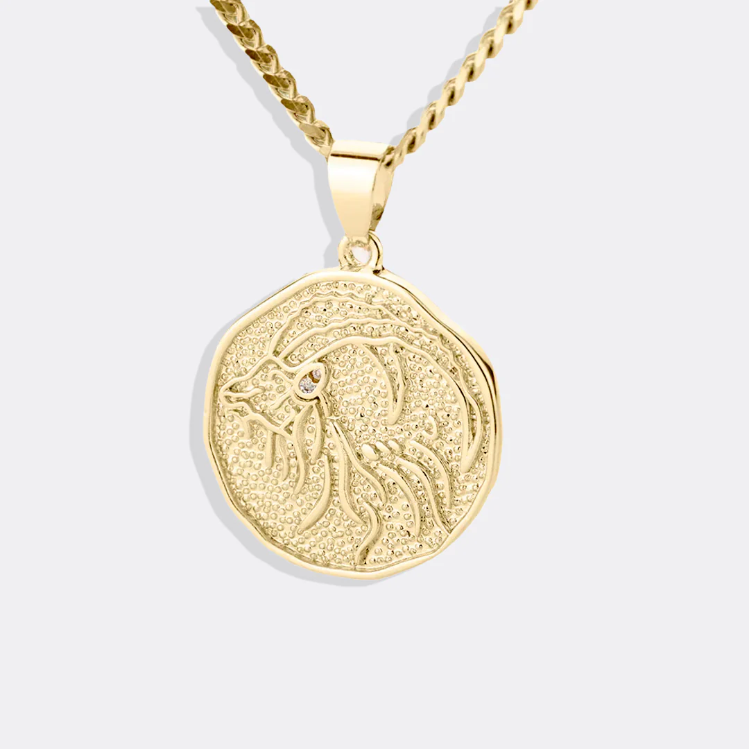 Astrological Sign Coin Pendant Necklace - Image 3