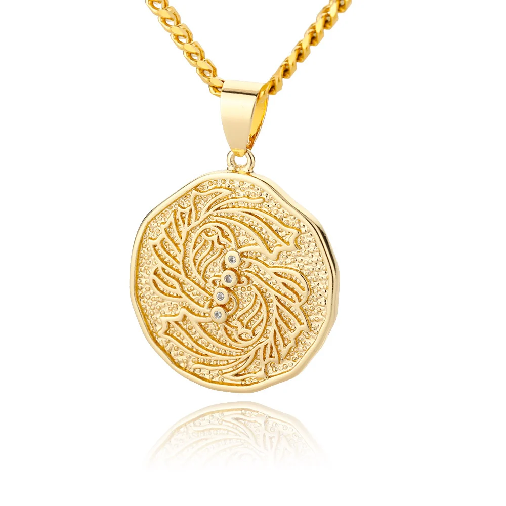 Astrological Sign Coin Pendant Necklace - Image 32