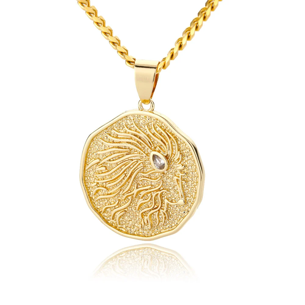 Astrological Sign Coin Pendant Necklace - Image 34