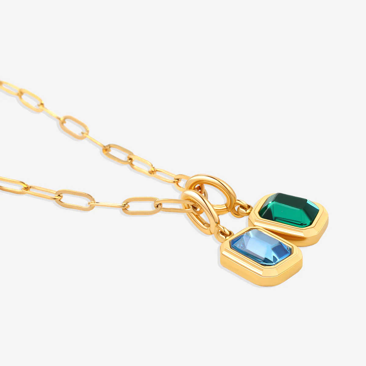Baguette Birthstone Charm Necklace - Image 12