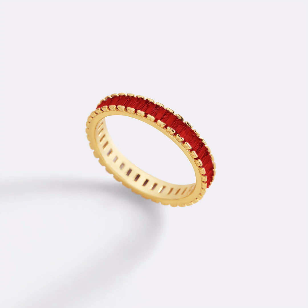 Baguette Birthstone Eternity Band - Image 2