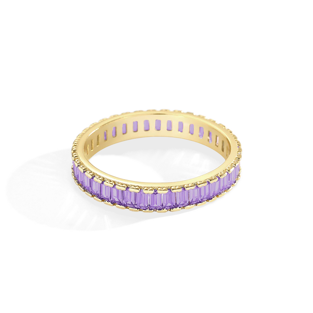 Baguette Birthstone Eternity Band - Image 22