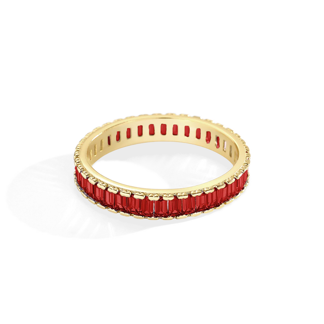 Baguette Birthstone Eternity Band - Image 32