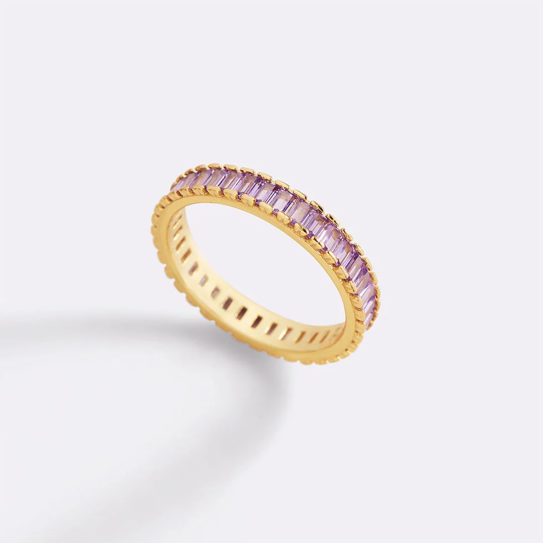 Baguette Birthstone Eternity Band - Image 36