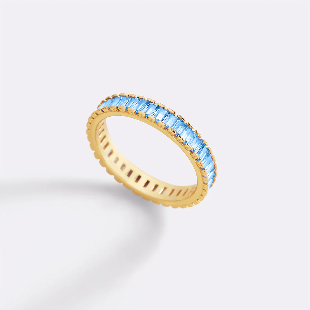 Baguette Birthstone Eternity Band - Image 37