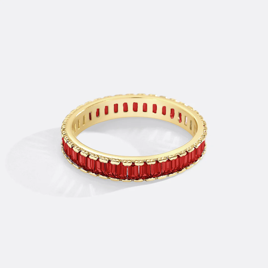 Baguette Birthstone Eternity Band - Image 4