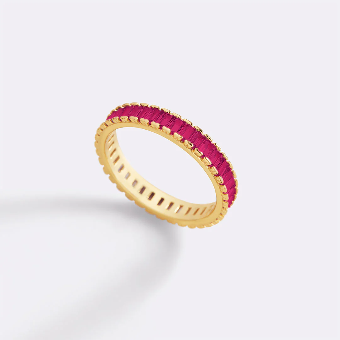 Baguette Birthstone Eternity Band - Image 41