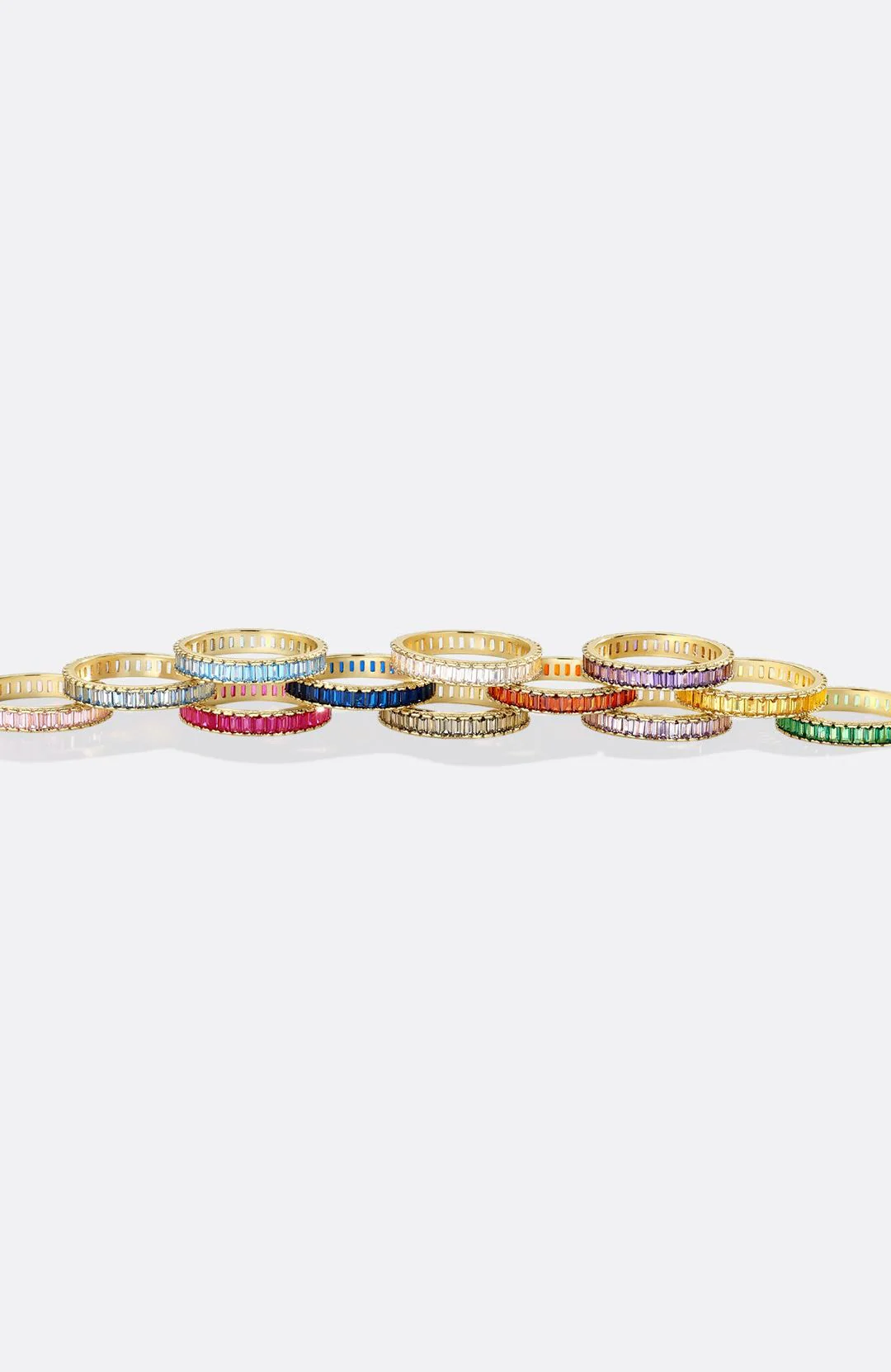 Baguette Birthstone Eternity Band - Image 64