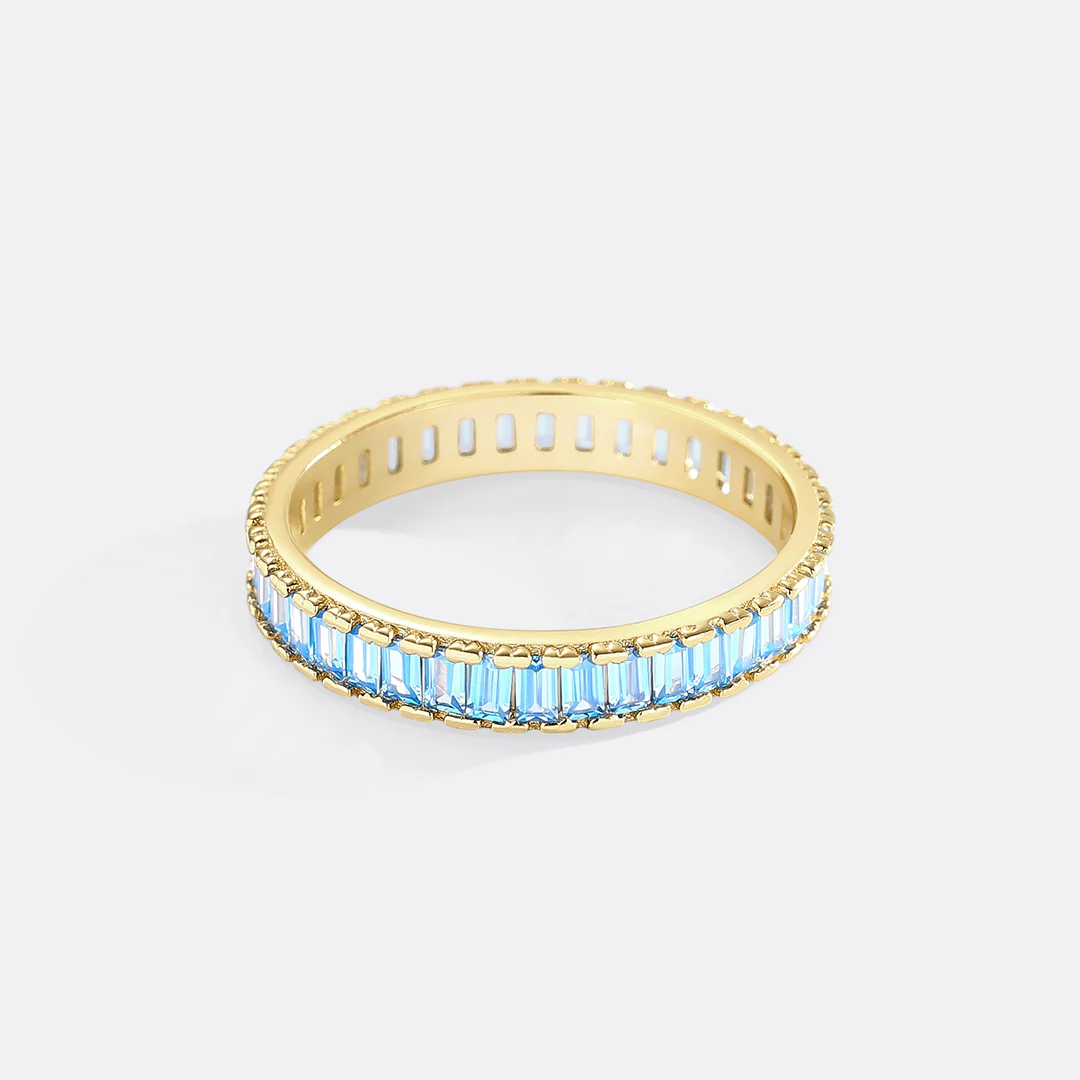 Baguette Birthstone Eternity Band - Image 8