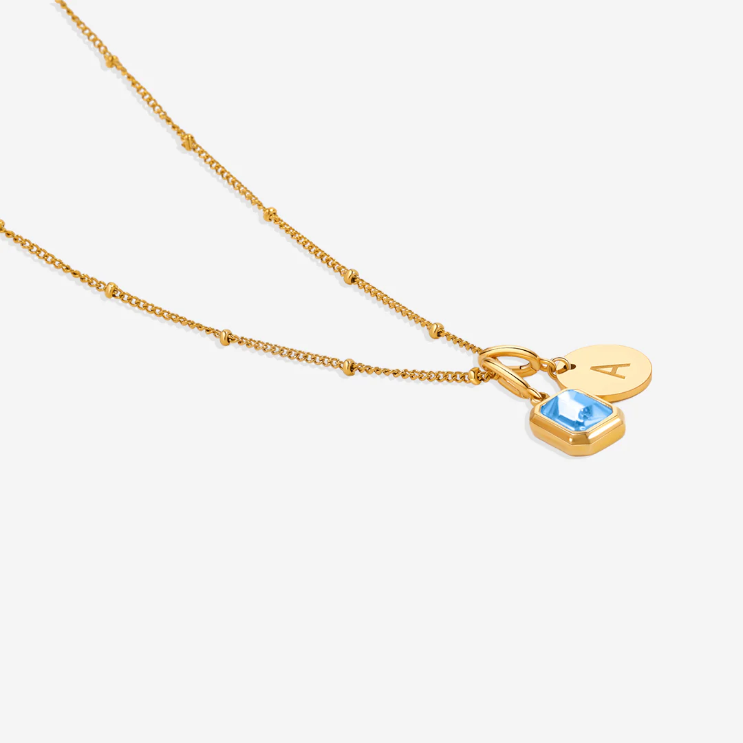 Baguette Birthstone & Initial Necklace - Image 22