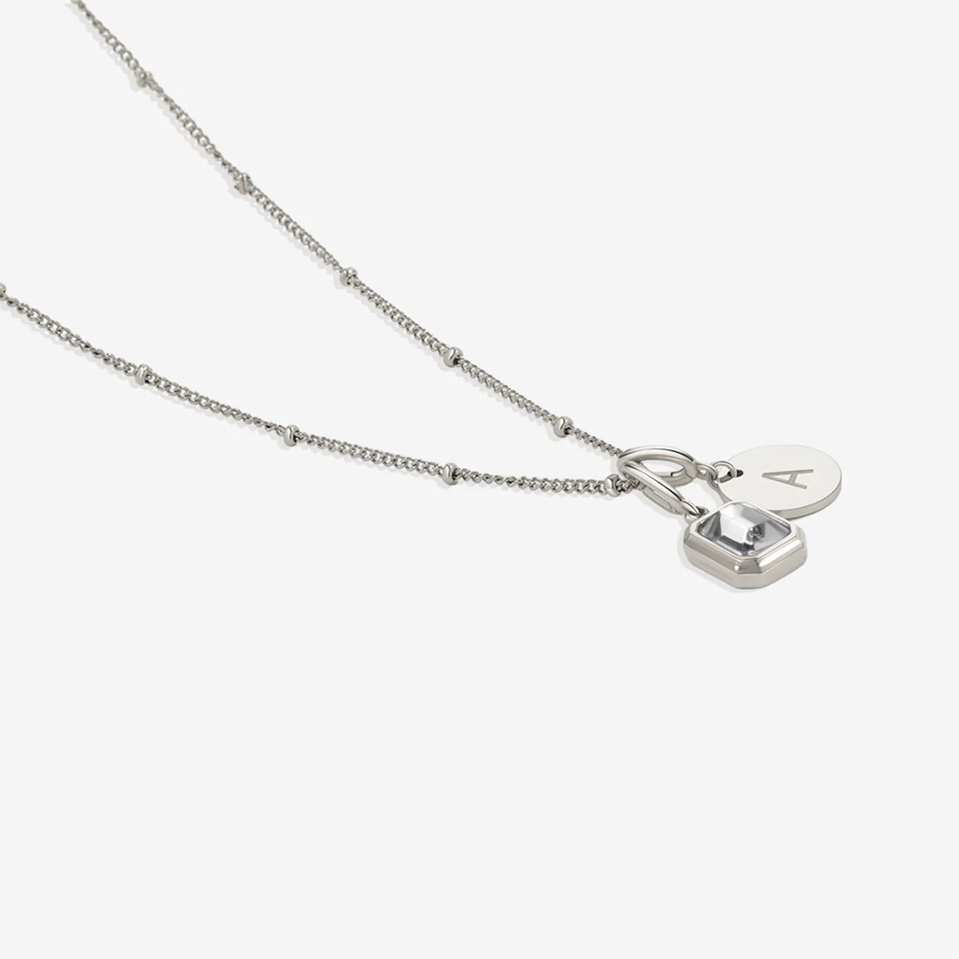 Baguette Birthstone & Initial Necklace - Image 53