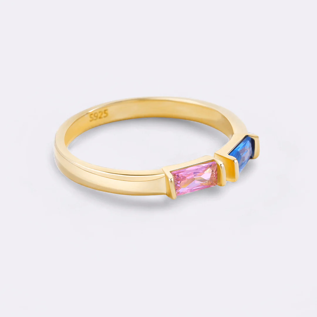 Adjustable Double Birthstone Ring - Image 18