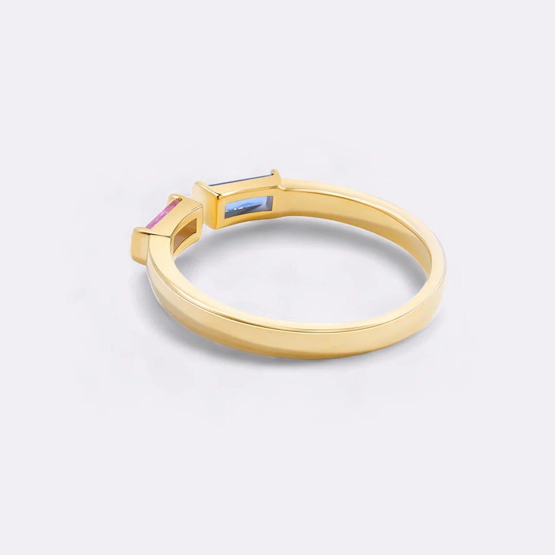 Adjustable Double Birthstone Ring - Image 20