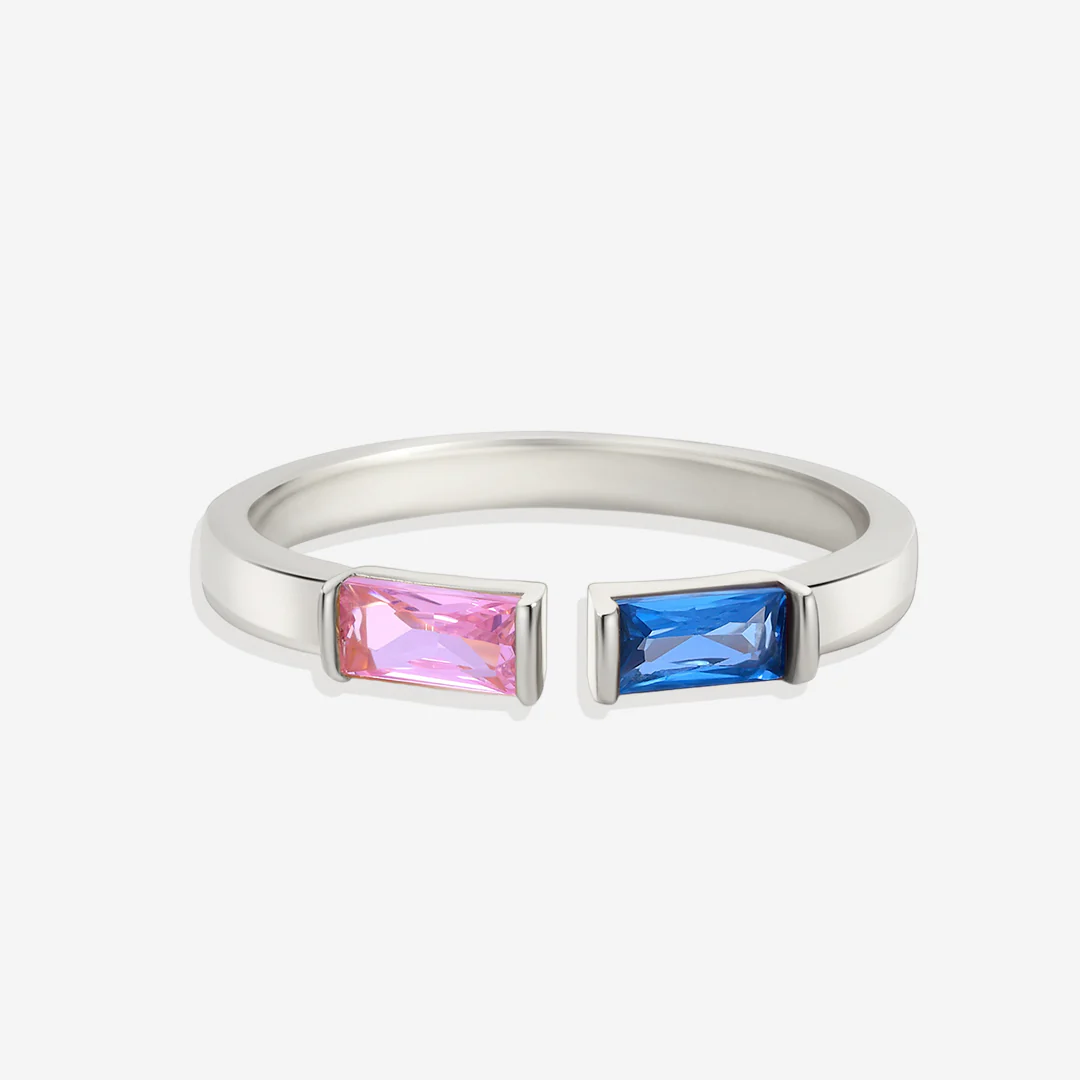 Adjustable Double Birthstone Ring - Image 3