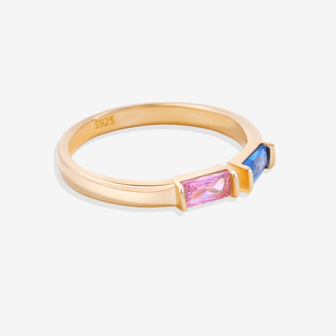 Adjustable Double Birthstone Ring - Image 4