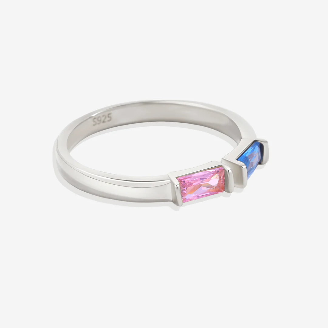 Adjustable Double Birthstone Ring - Image 5