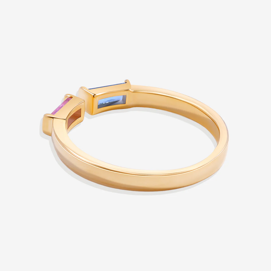 Adjustable Double Birthstone Ring - Image 6