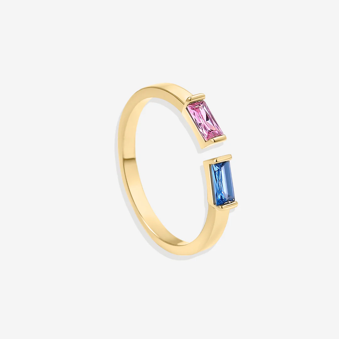 Adjustable Double Birthstone Ring - Image 9