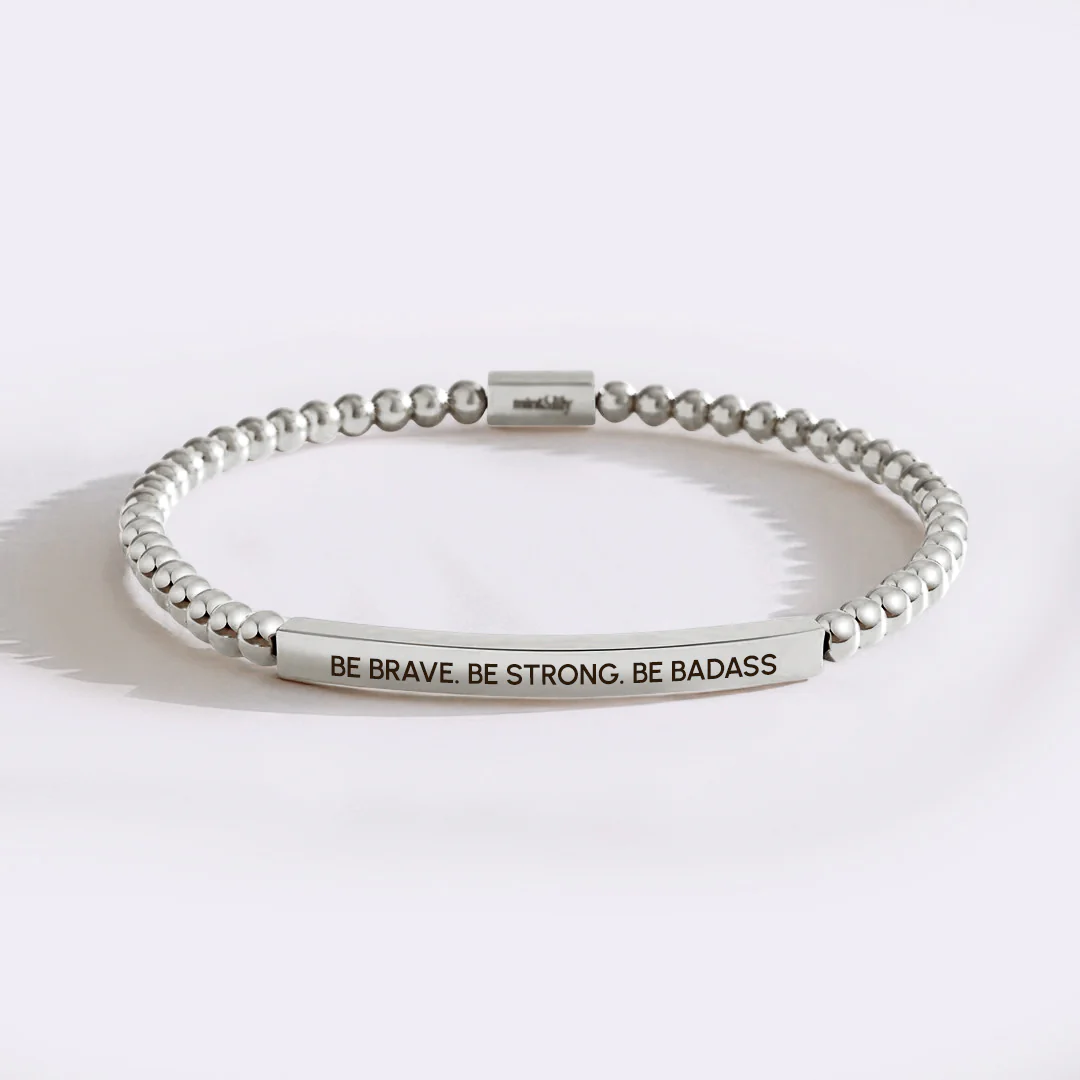 Be Brave. Be Strong. Be Badass Beaded Inspire Bracelet - Image 7