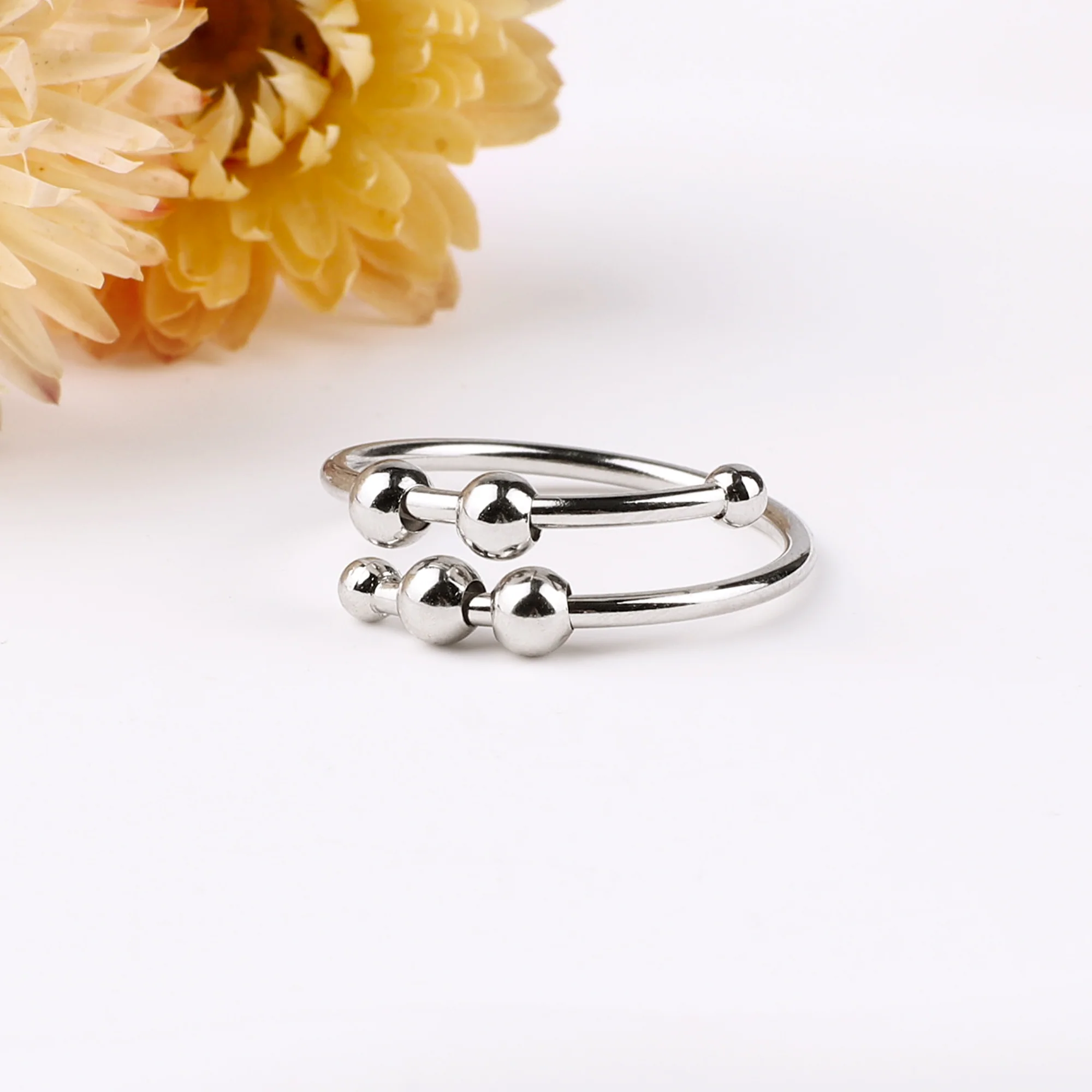 Adjustable Beaded Fidget Ring - Image 15