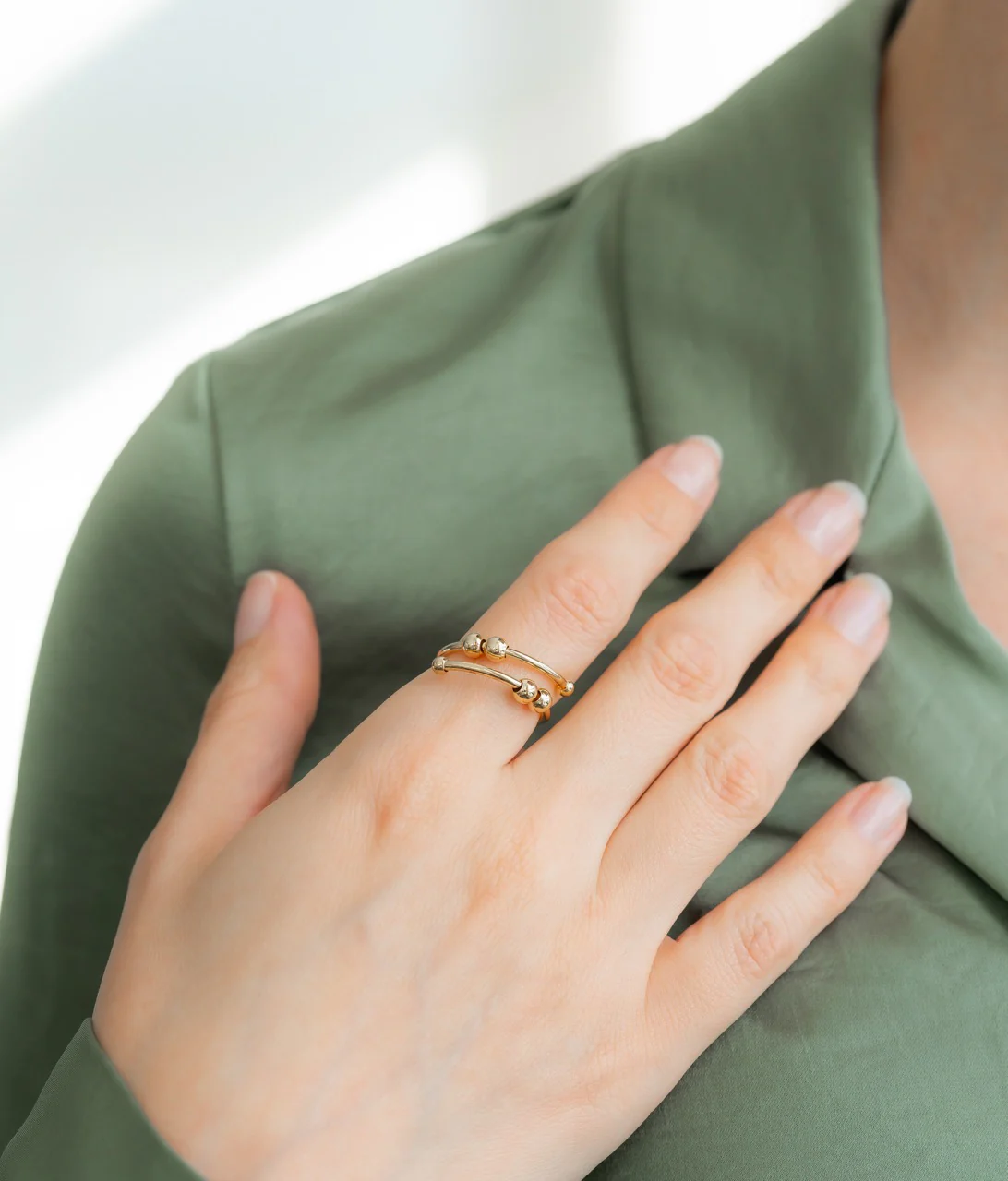 Adjustable Beaded Fidget Ring - Image 21