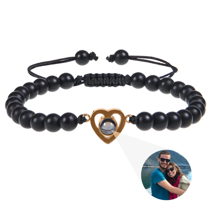 Beaded Heart Photo Bracelet - Image 12