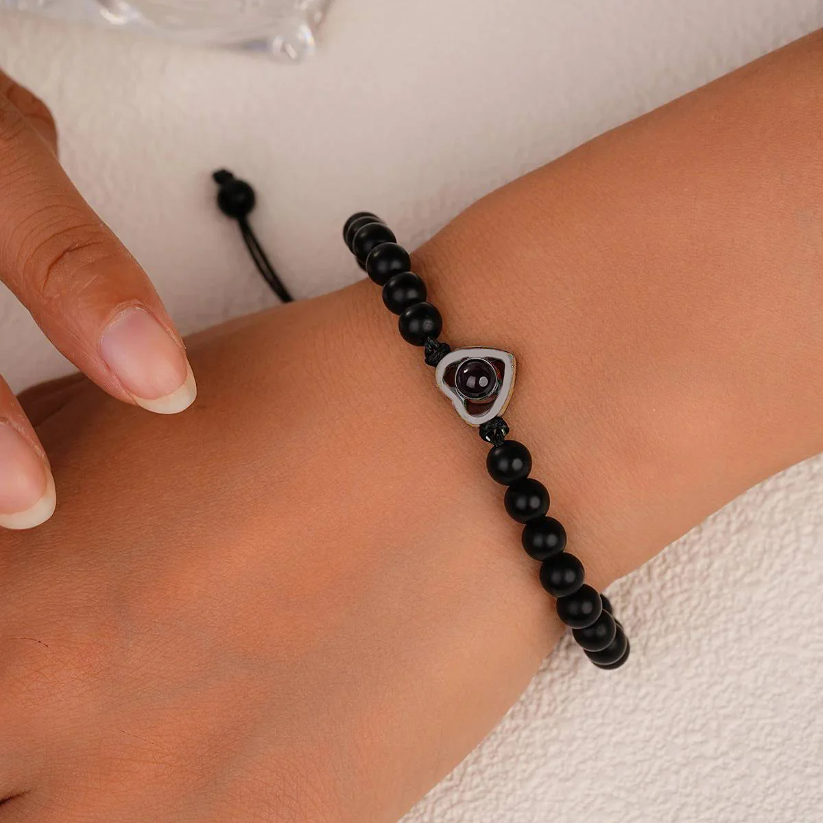 Beaded Heart Photo Bracelet - Image 16
