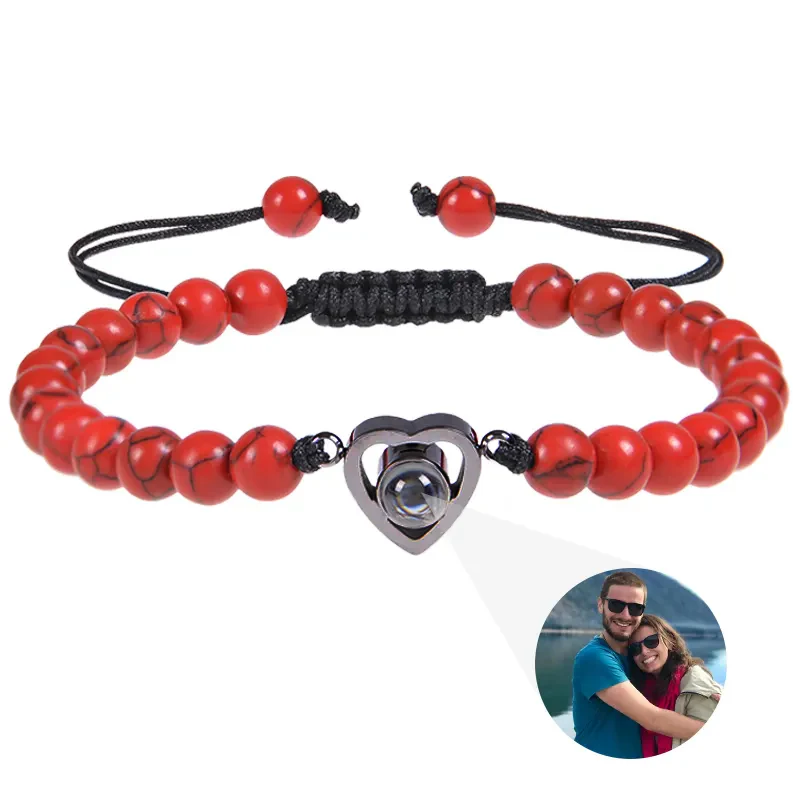 Beaded Heart Photo Bracelet - Image 20