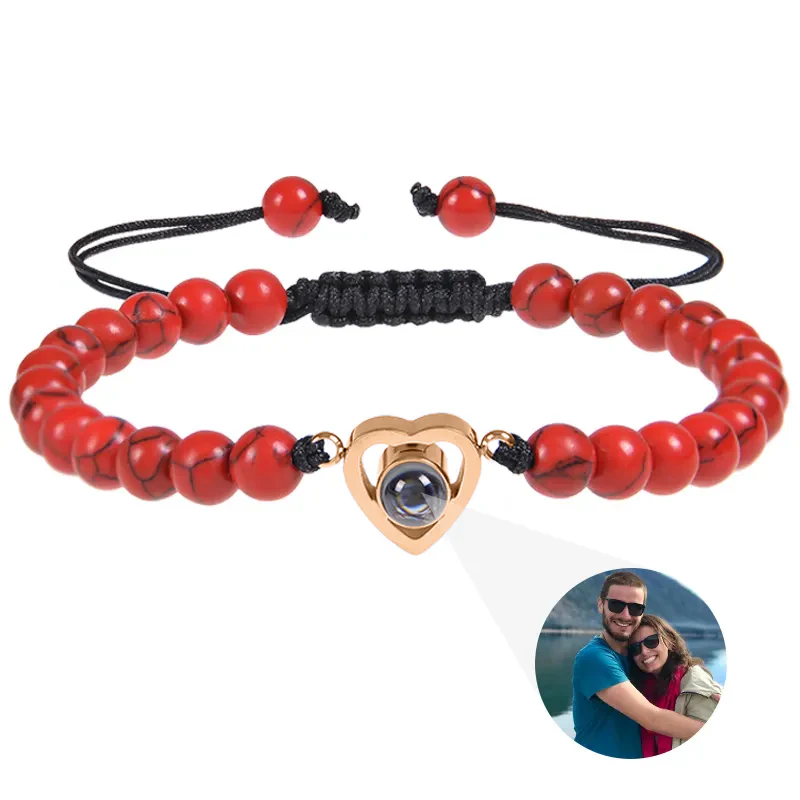 Beaded Heart Photo Bracelet - Image 22