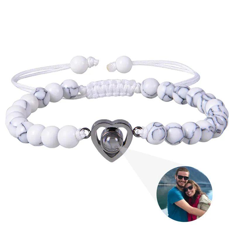 Beaded Heart Photo Bracelet - Image 23