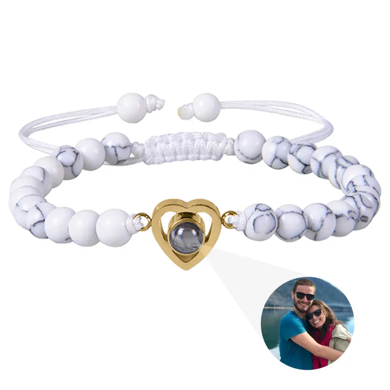 Beaded Heart Photo Bracelet - Image 24