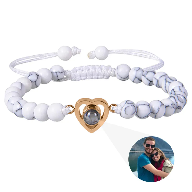 Beaded Heart Photo Bracelet - Image 25