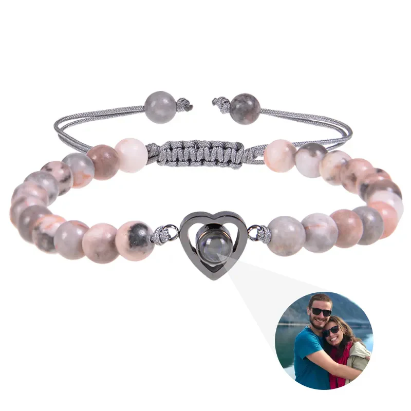 Beaded Heart Photo Bracelet - Image 29