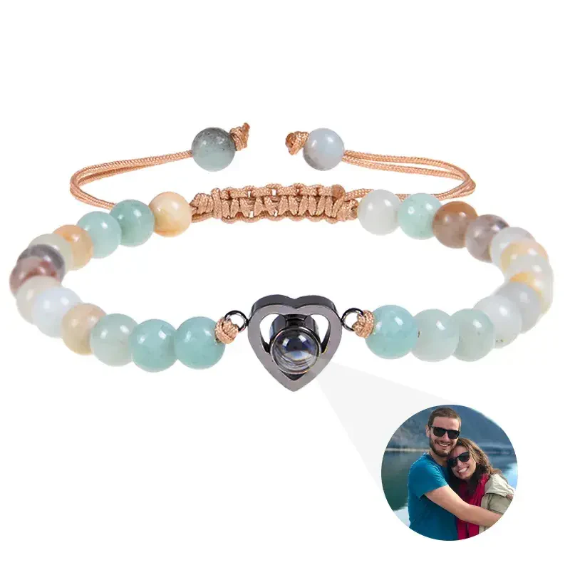 Beaded Heart Photo Bracelet - Image 31
