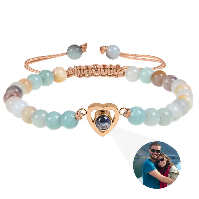 Beaded Heart Photo Bracelet - Image 33