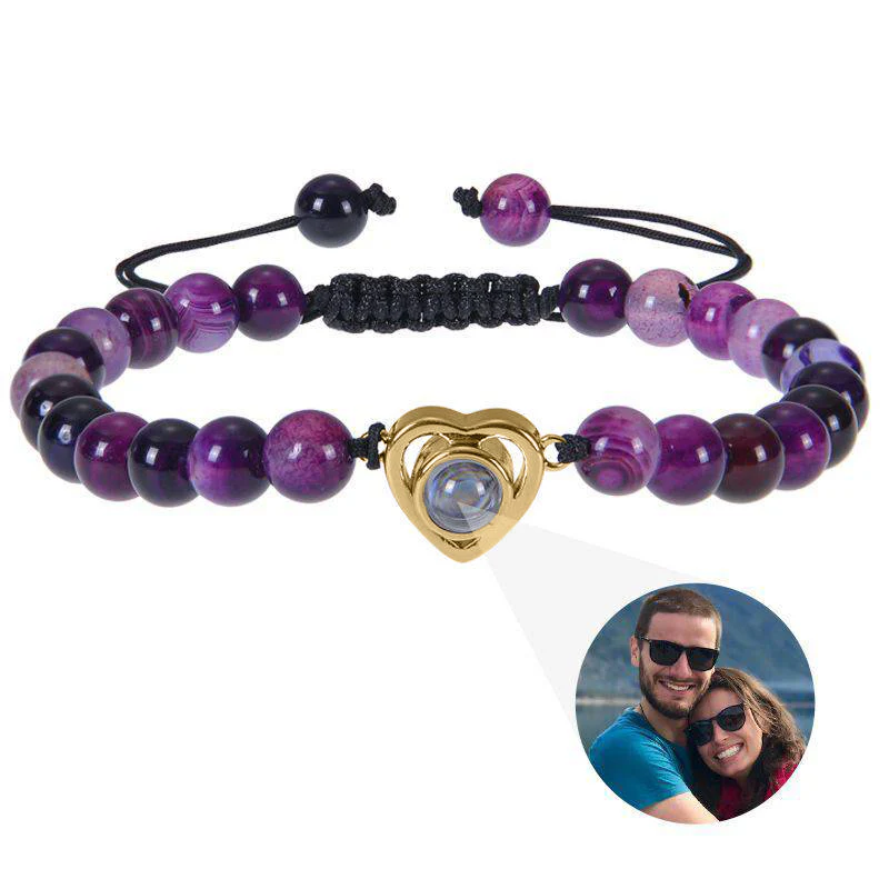 Beaded Heart Photo Bracelet - Image 35