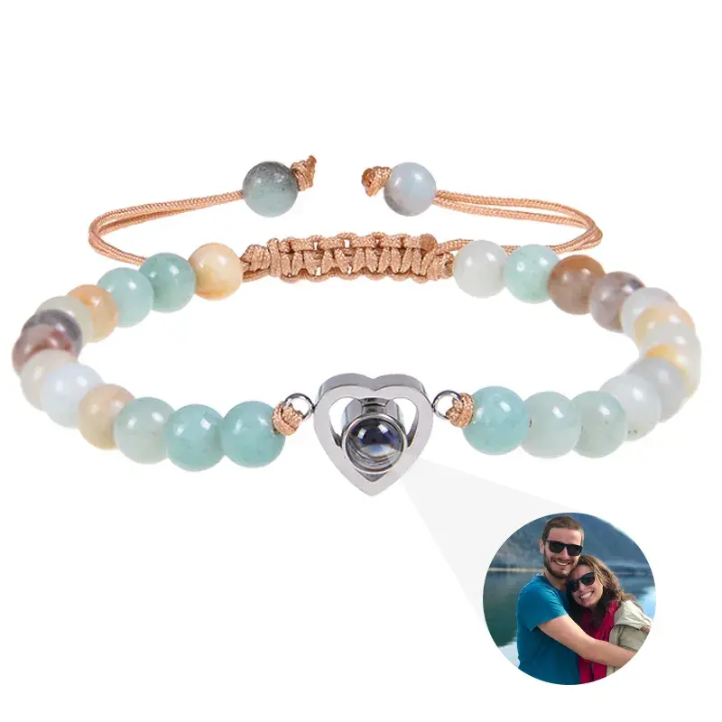 Beaded Heart Photo Bracelet - Image 44