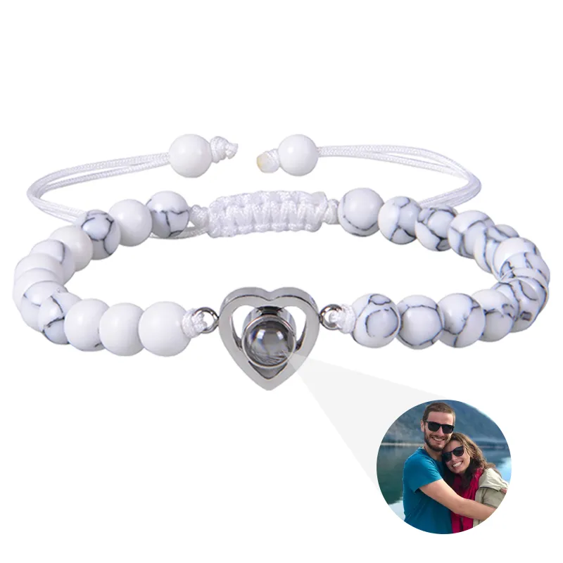 Beaded Heart Photo Bracelet - Image 45