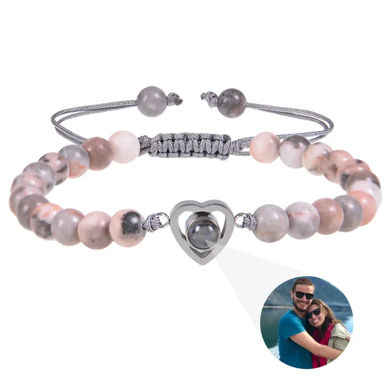 Beaded Heart Photo Bracelet - Image 46