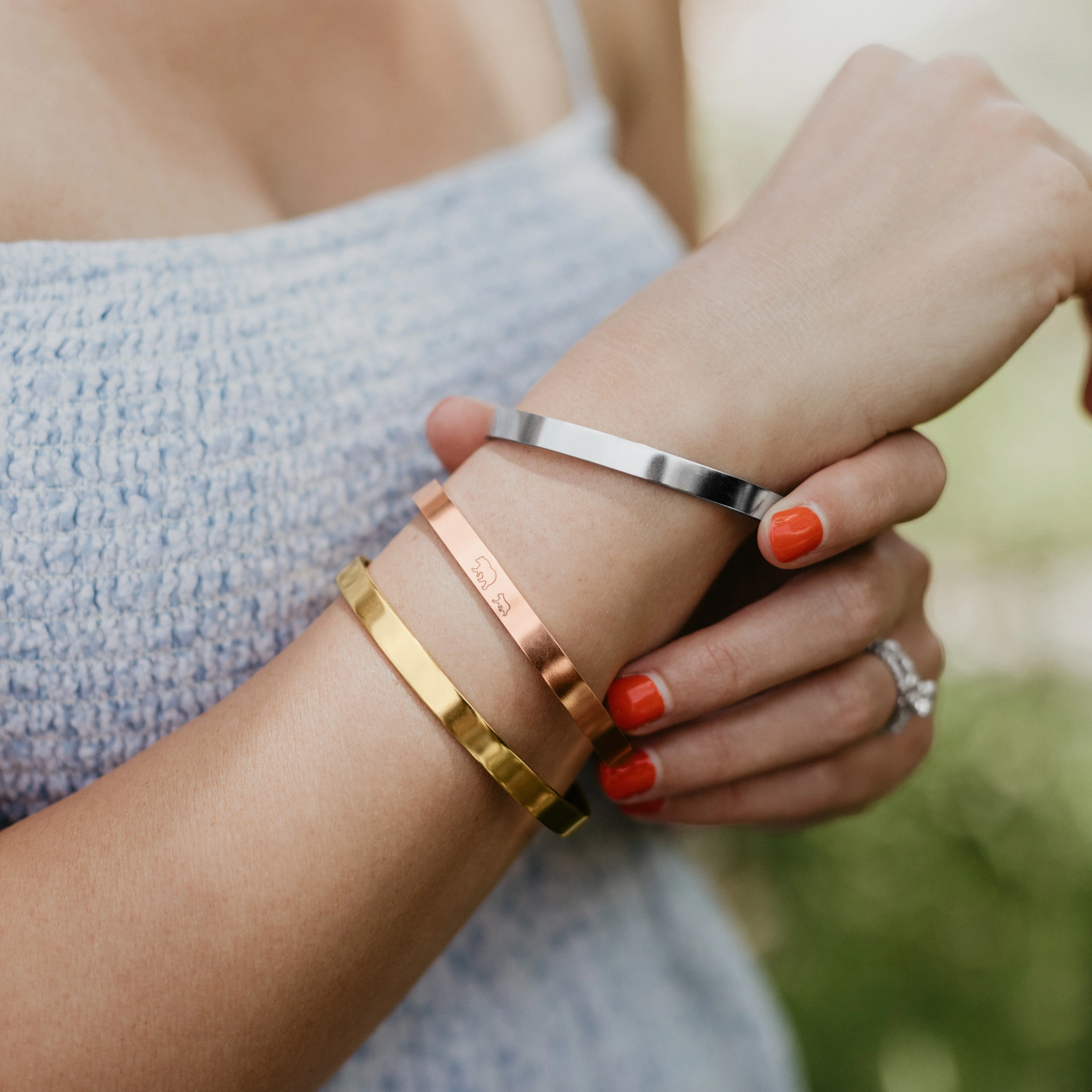 Beautiful Girl You Can Do Hard Things Cuff Bracelet - Image 19