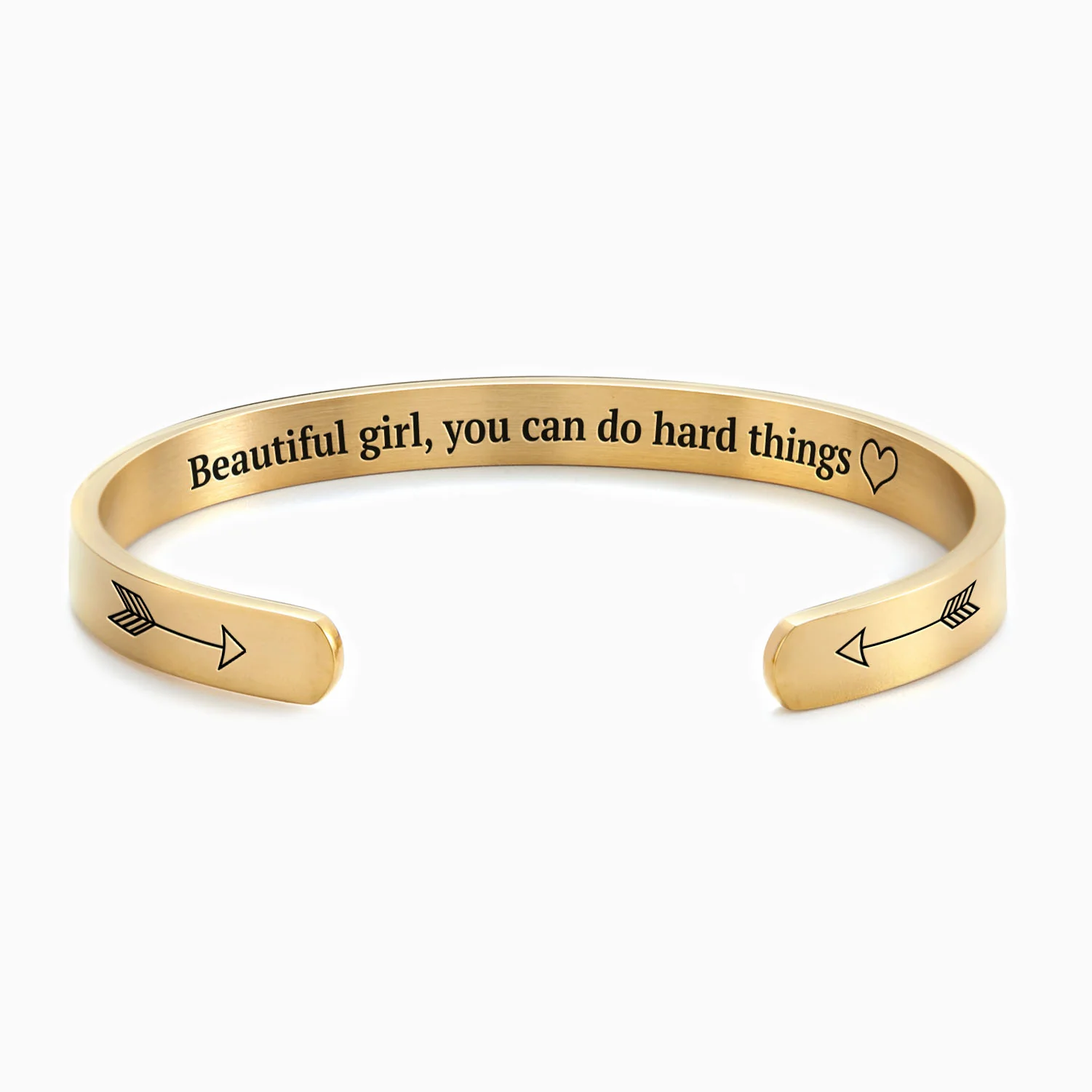 Beautiful Girl You Can Do Hard Things Cuff Bracelet - Image 21