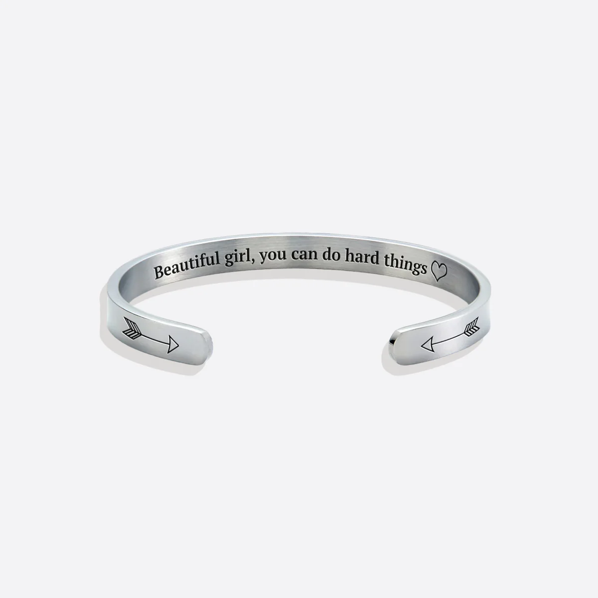 Beautiful Girl You Can Do Hard Things Cuff Bracelet - Image 45