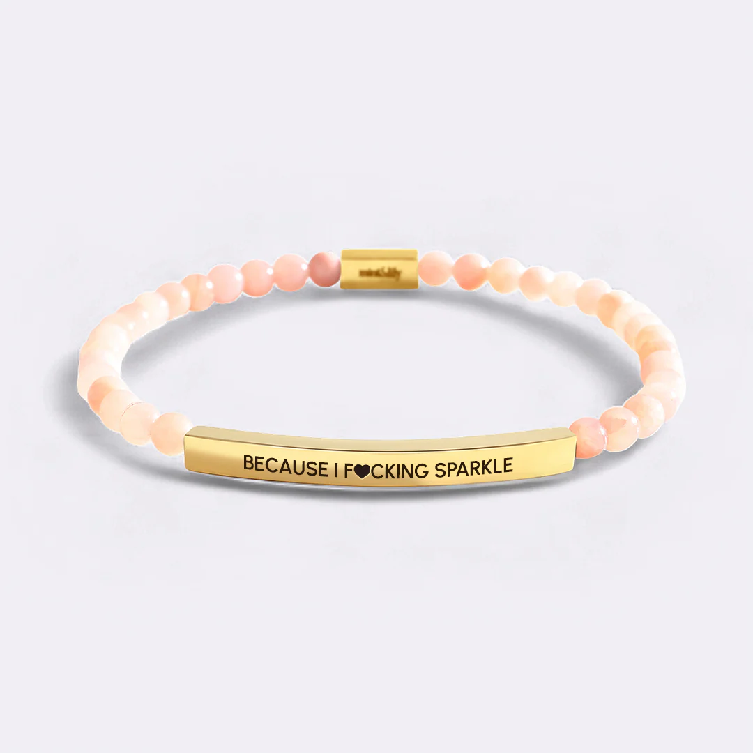 Because I F♥cking Sparkle Beaded Inspire Bracelet - Image 3