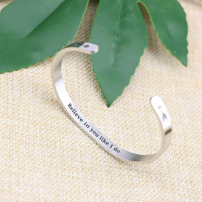 Believe in You Like I Do Cuff Bracelet - Image 7
