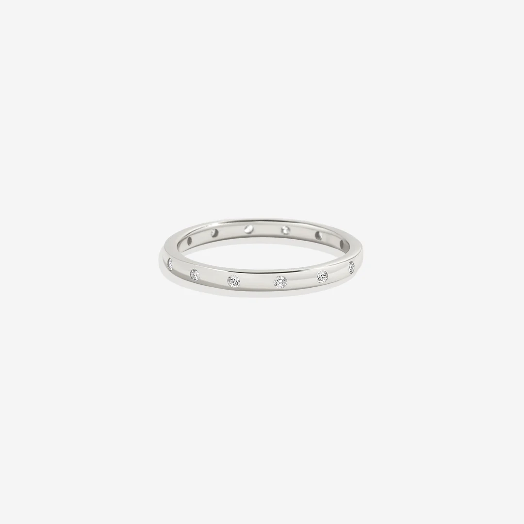 Bezel-Set Tiny Stacking Ring - Image 11