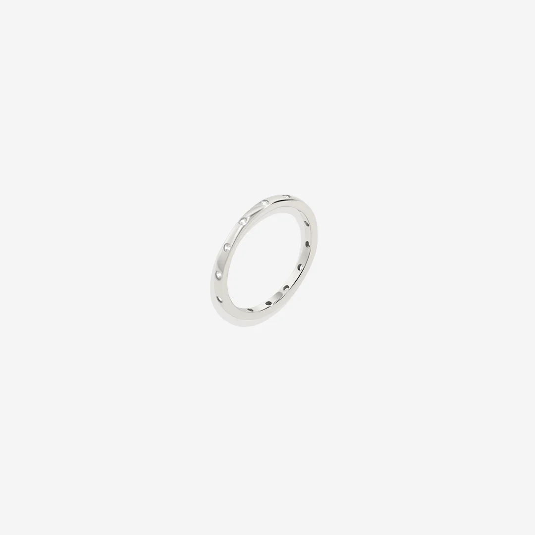 Bezel-Set Tiny Stacking Ring - Image 14