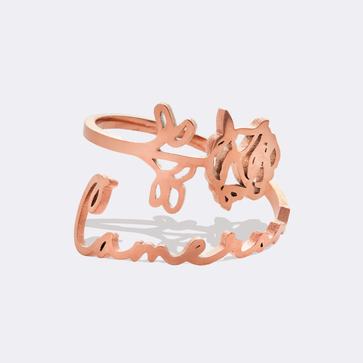 Birth Flower Name Ring - Image 36